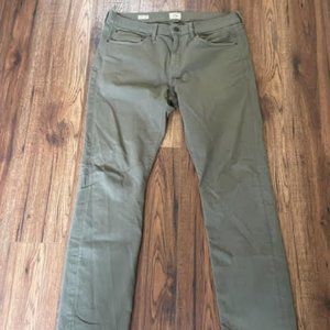 J. Crew 484 Slim-fit garment-dyed five-pocket pant - 34x32 - Olive Green